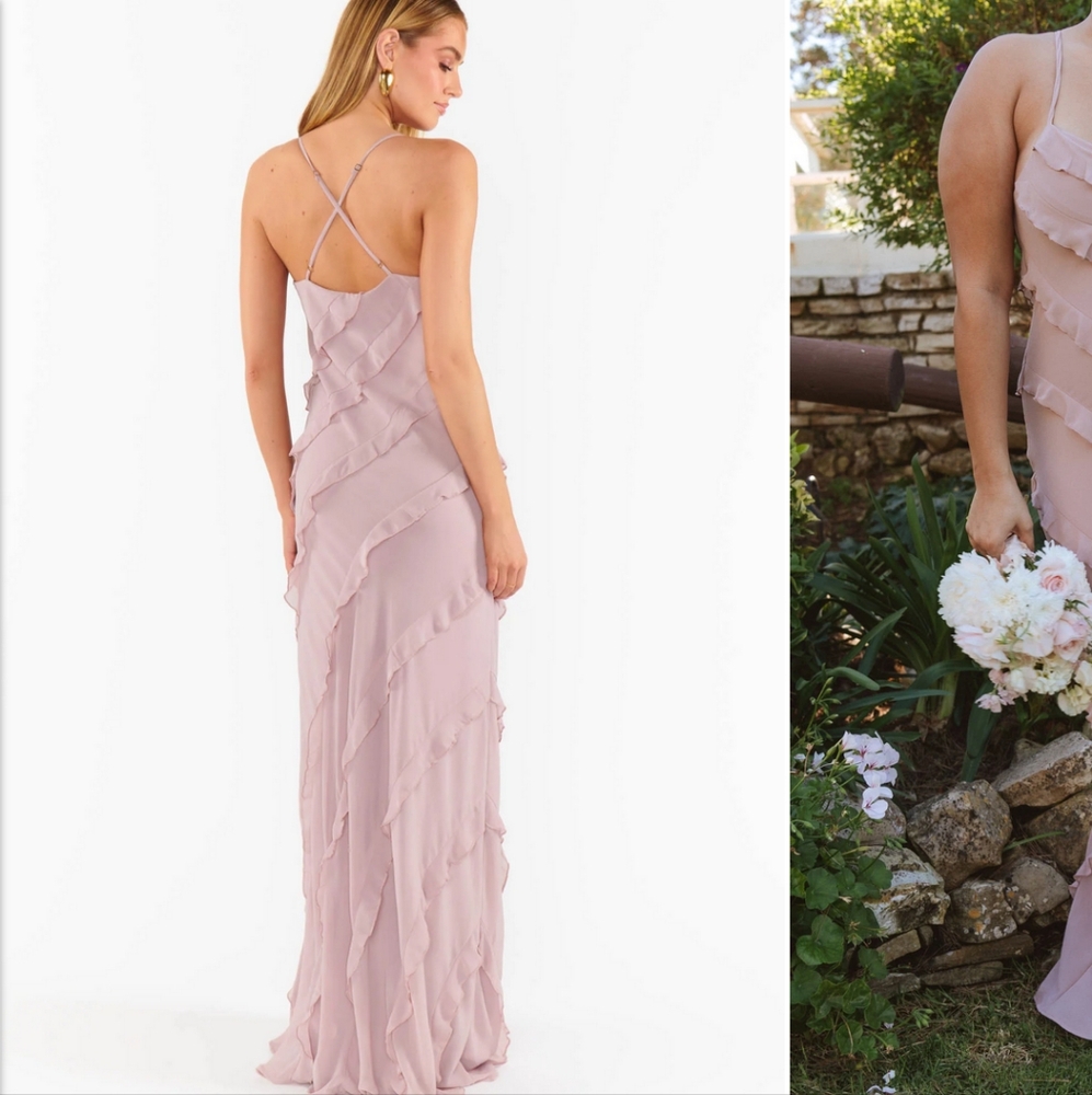 Show Me Your MuMu Blush Pink Ruffled Maxi Dress - Picture 2 of 9